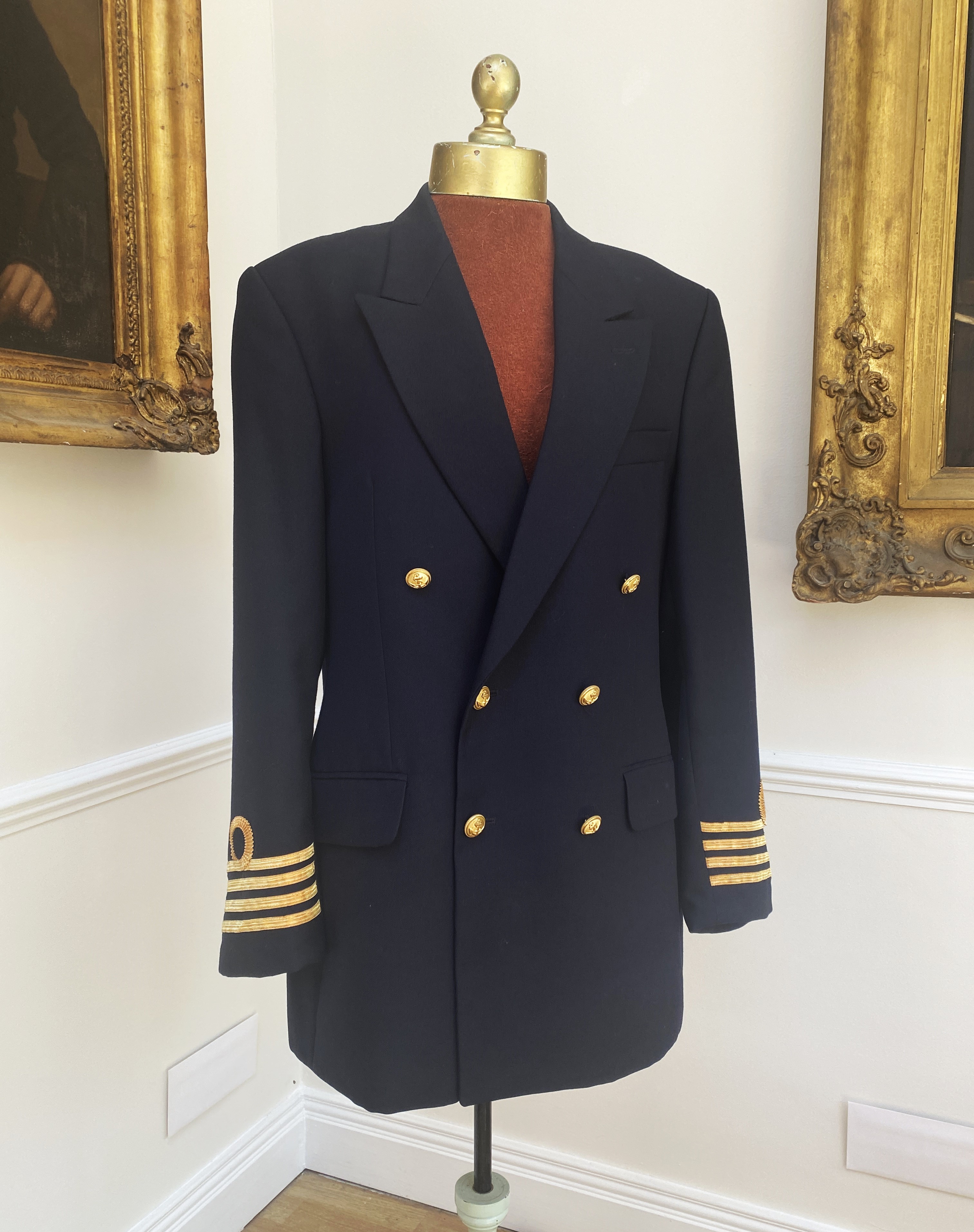 A men’s modern Naval Jacket with decorations. Size Large